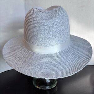 Nordstrom Packable Braided Paper Straw Panama Hat in Blue Combo, New